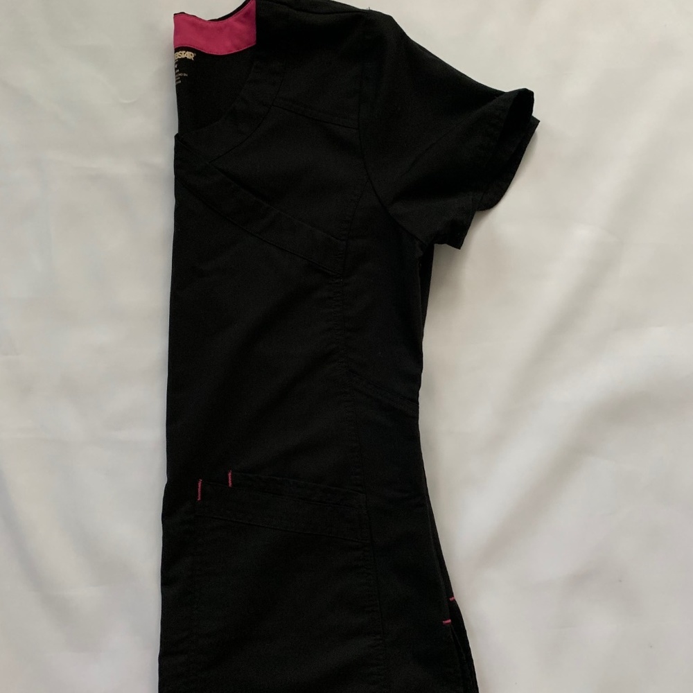 Scrubstar Stretch Mock Wrap Scrub Top (S)